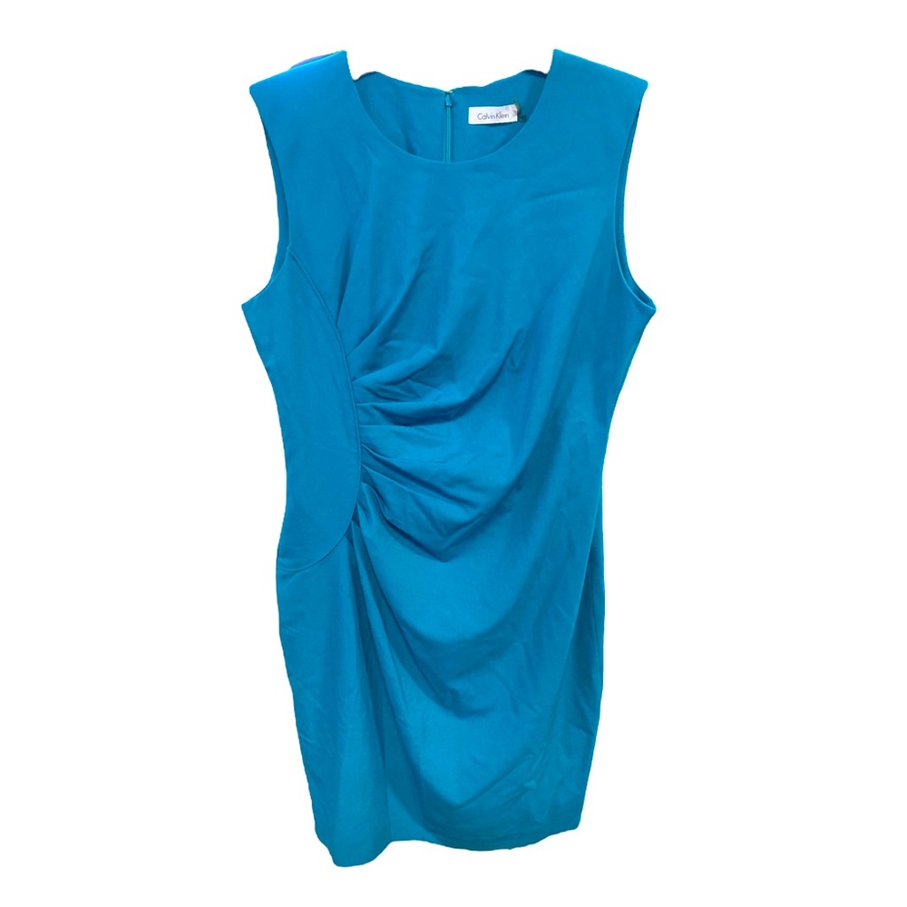 Calvin Klein Sleeveless Ruched Sheath Dress | Women’s Size 12